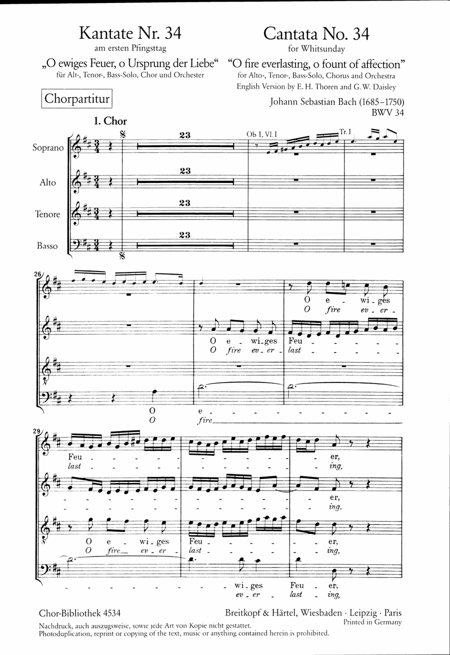 Cantata BWV 34 “O fire everlasting, o fount of affection” ATB scores gallery preview page 2
