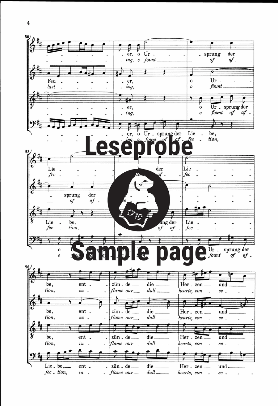 Cantata BWV 34 “O fire everlasting, o fount of affection” ATB scores gallery preview page 5