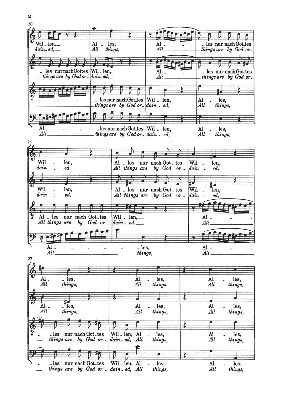 Cantata BWV 72 “All things are by God ordained” 4-Part scores gallery preview page 3