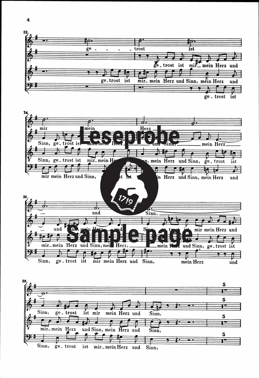 Cantata BWV 125 “Mit Fried und Freud ich fahr dahin” ATB scores gallery preview page 4
