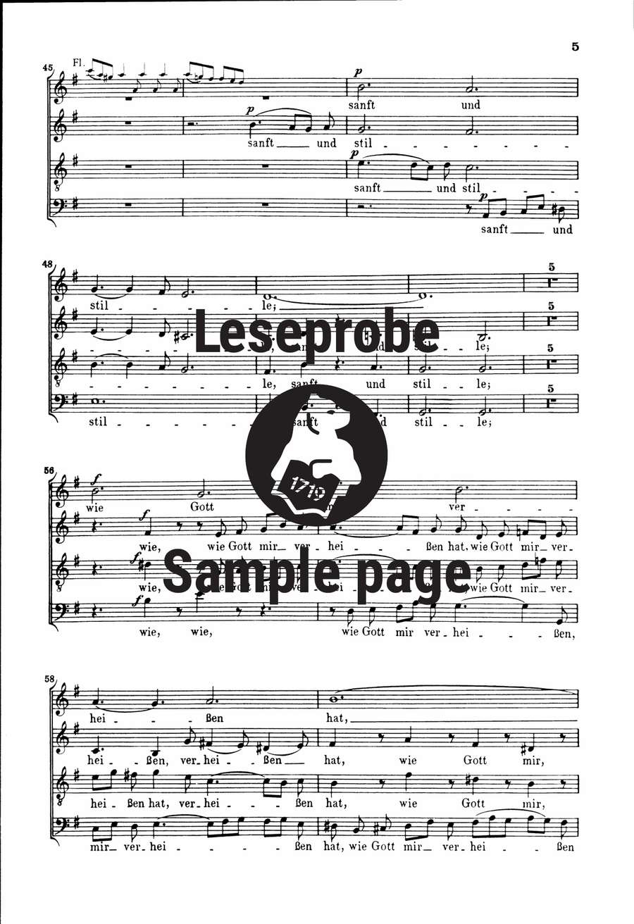 Cantata BWV 125 “Mit Fried und Freud ich fahr dahin” ATB scores gallery preview page 5