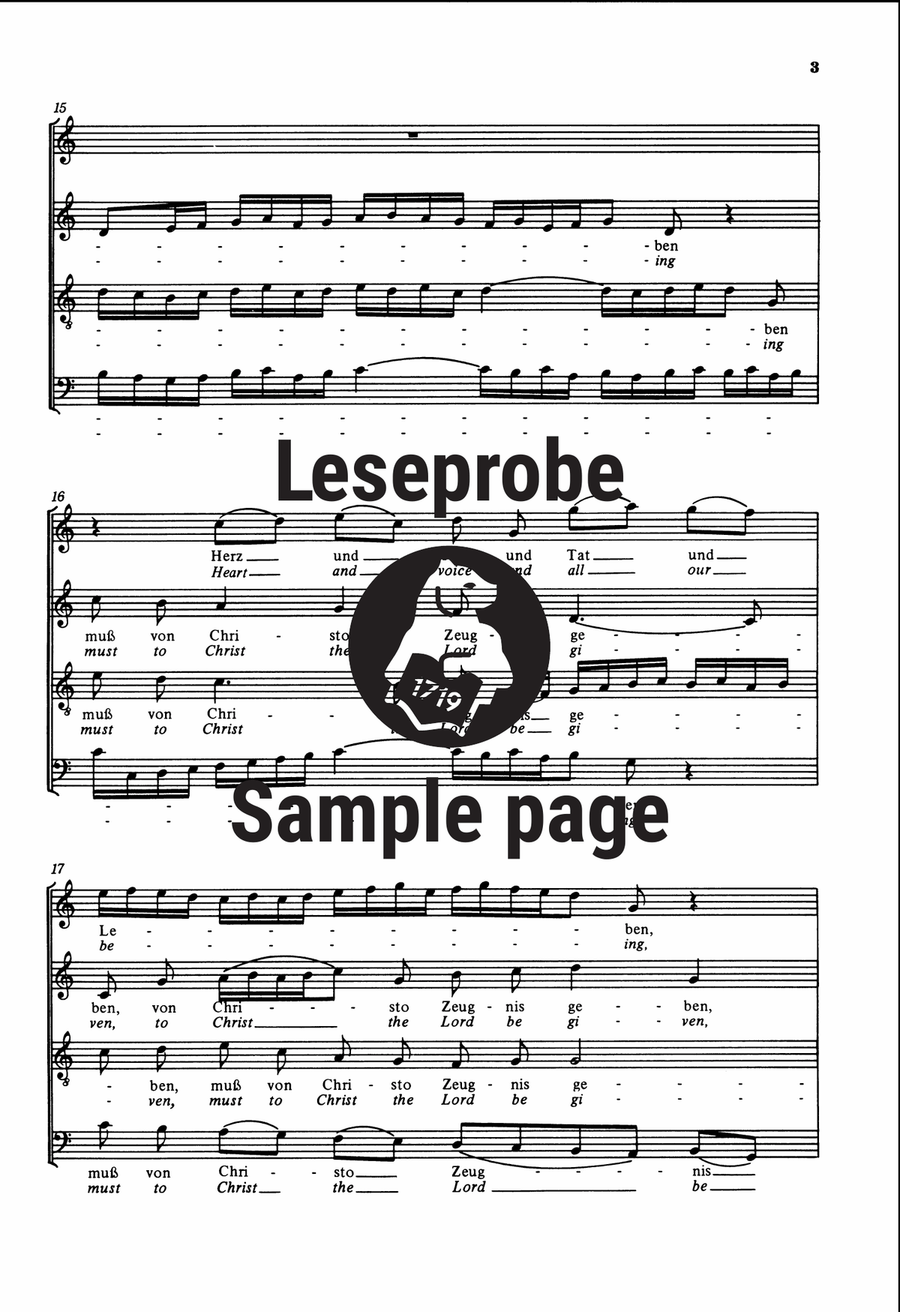 Cantata BWV 147 “Heart and voice and all our being” 4-Part scores gallery preview page 4