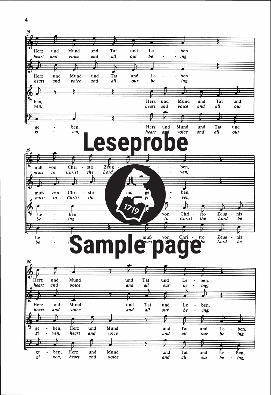 Cantata BWV 147 “Heart and voice and all our being” 4-Part scores gallery preview page 5