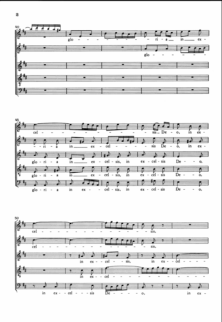Cantata BWV 191 “Gloria in excelsis Deo” SSATB scores gallery preview page 3
