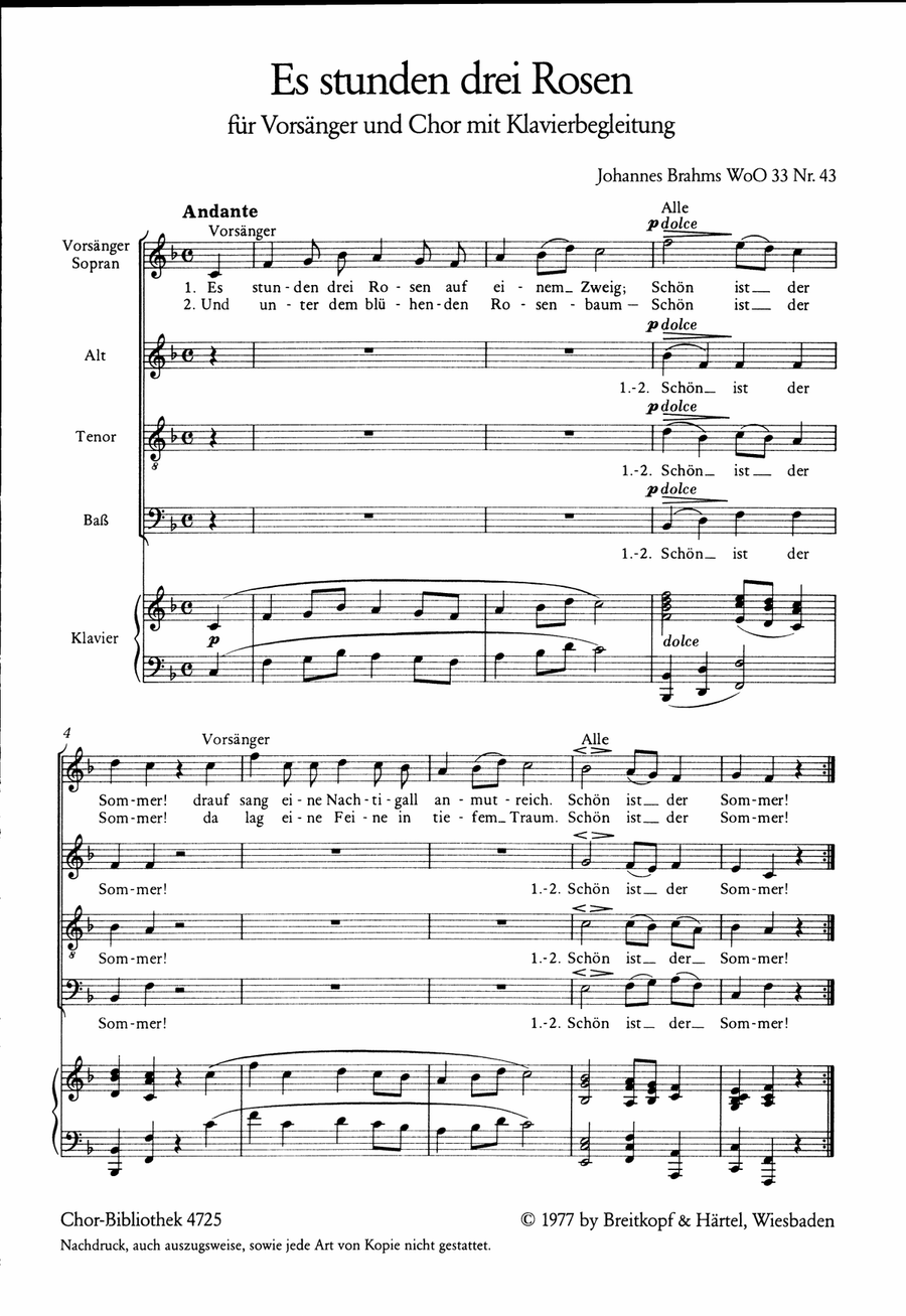 Deutsche Volkslieder WoO 33 Choir scores gallery preview page 2