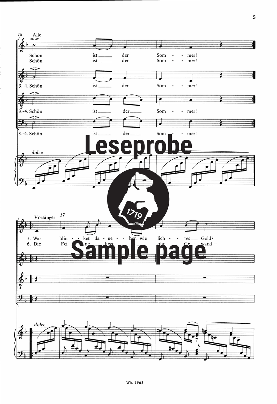 Deutsche Volkslieder WoO 33 Choir scores gallery preview page 4