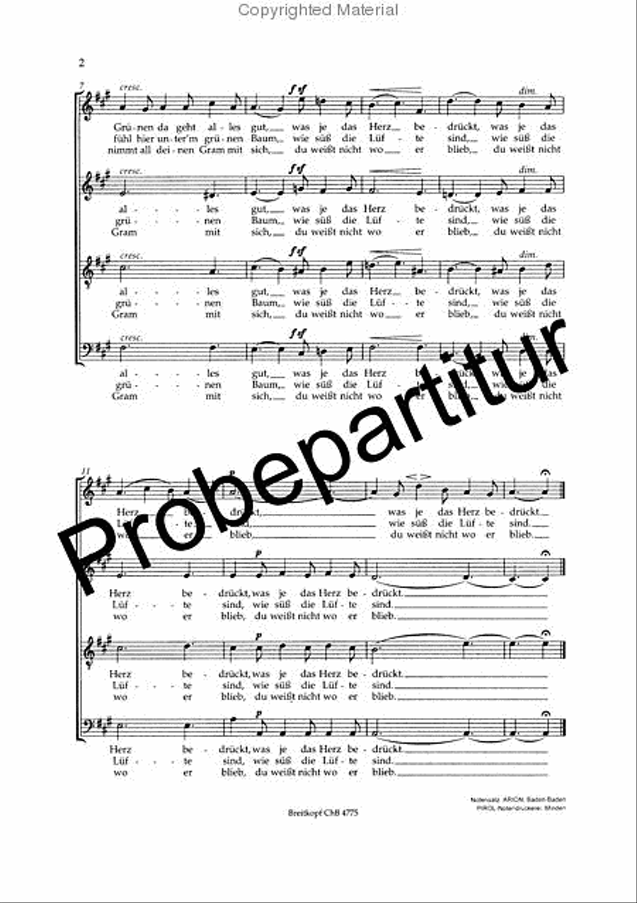 6 Lieder Op. 59 6 Lieder Op. 59 A Cappella scores gallery preview page 3