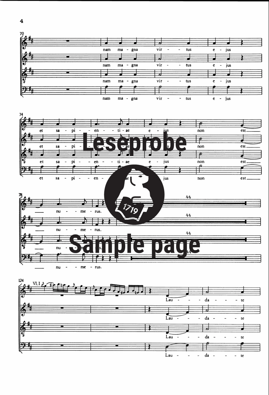 Laudate Populi (Offertorium pro omni tempore) 4-Part scores gallery preview page 4
