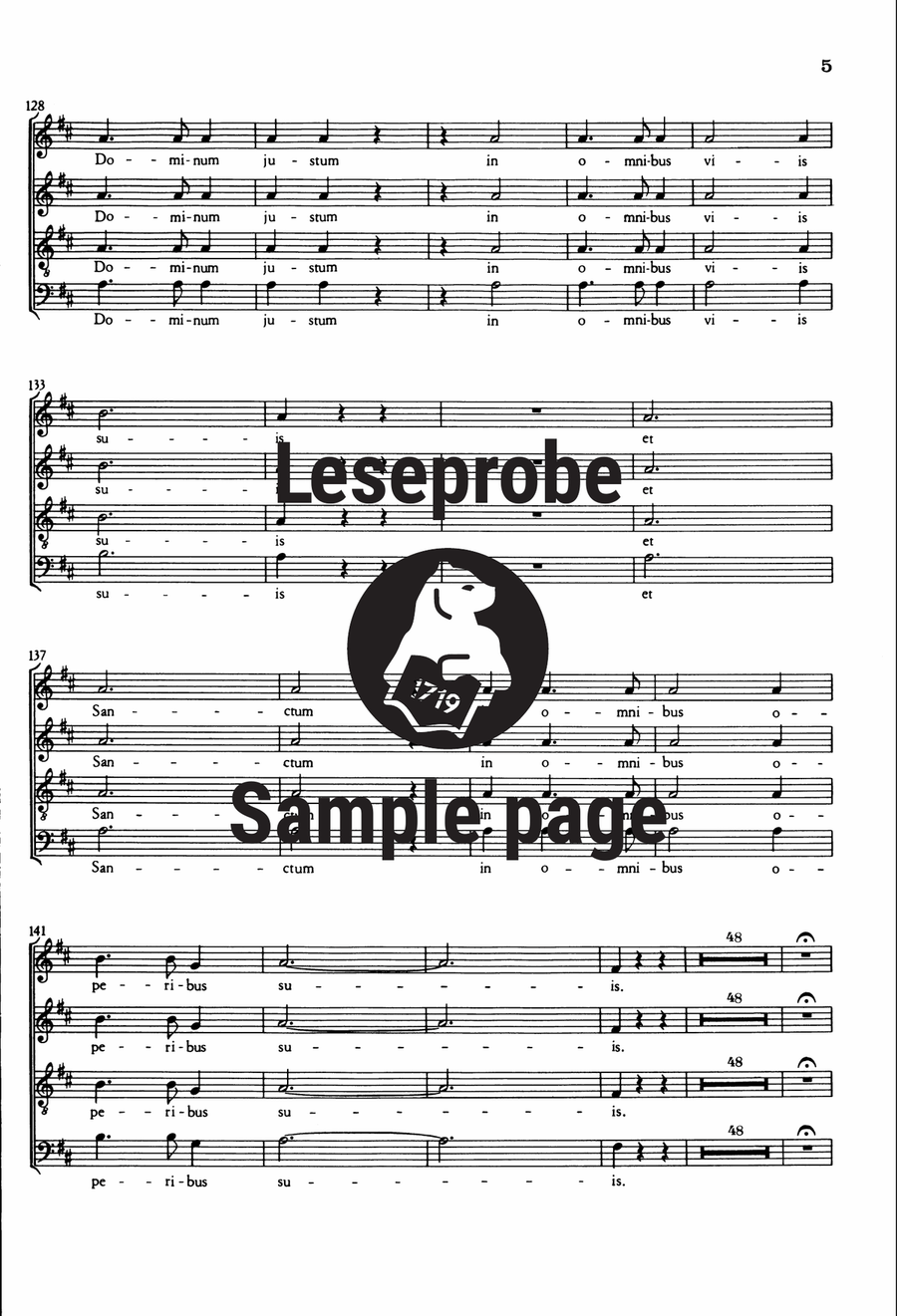 Laudate Populi (Offertorium pro omni tempore) 4-Part scores gallery preview page 5