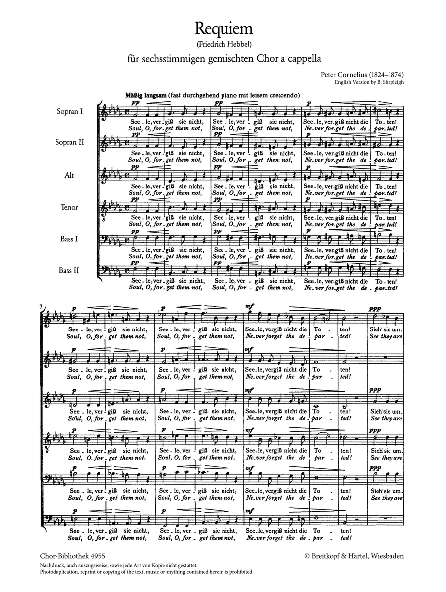 Requiem “Soul, O, forget them not” A Cappella scores gallery preview page 2