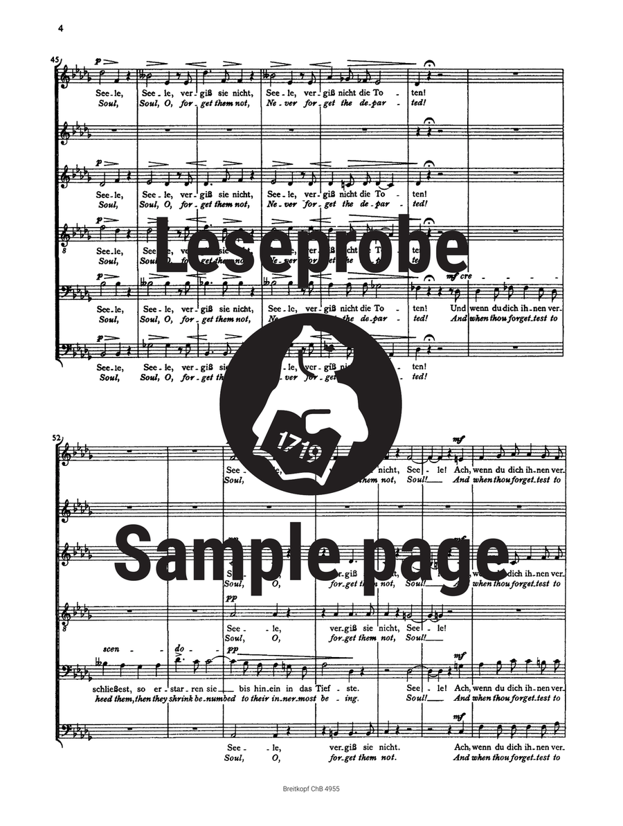 Requiem “Soul, O, forget them not” A Cappella scores gallery preview page 5