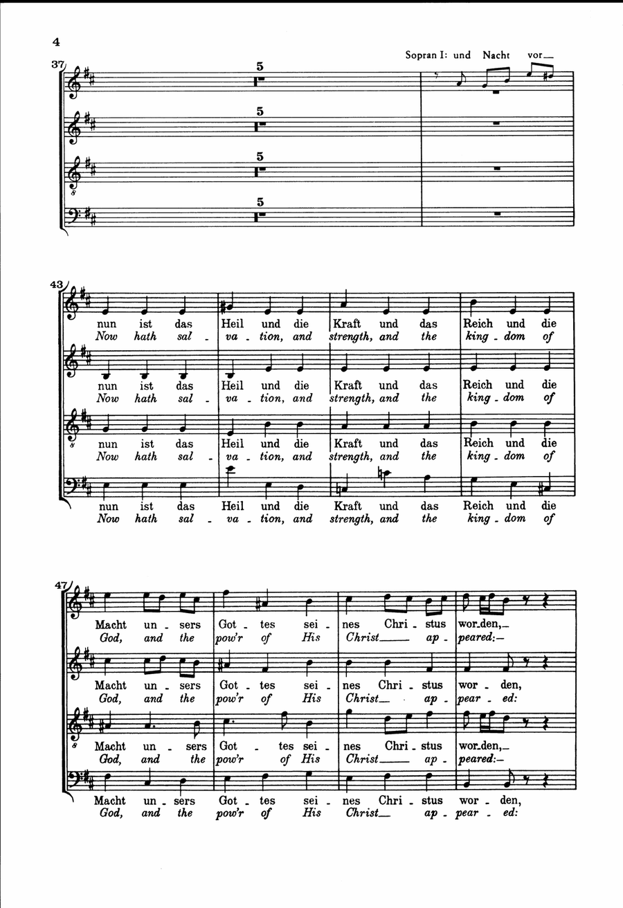 Cantata BWV 50 “Now hath Salvation, and Strength” 4-Part scores gallery preview page 3