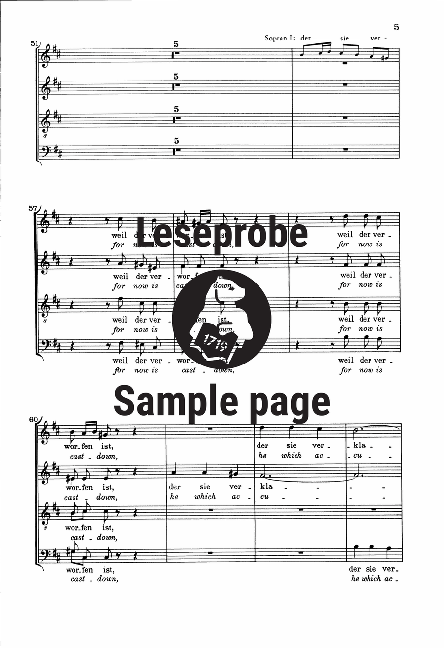 Cantata BWV 50 “Now hath Salvation, and Strength” 4-Part scores gallery preview page 4