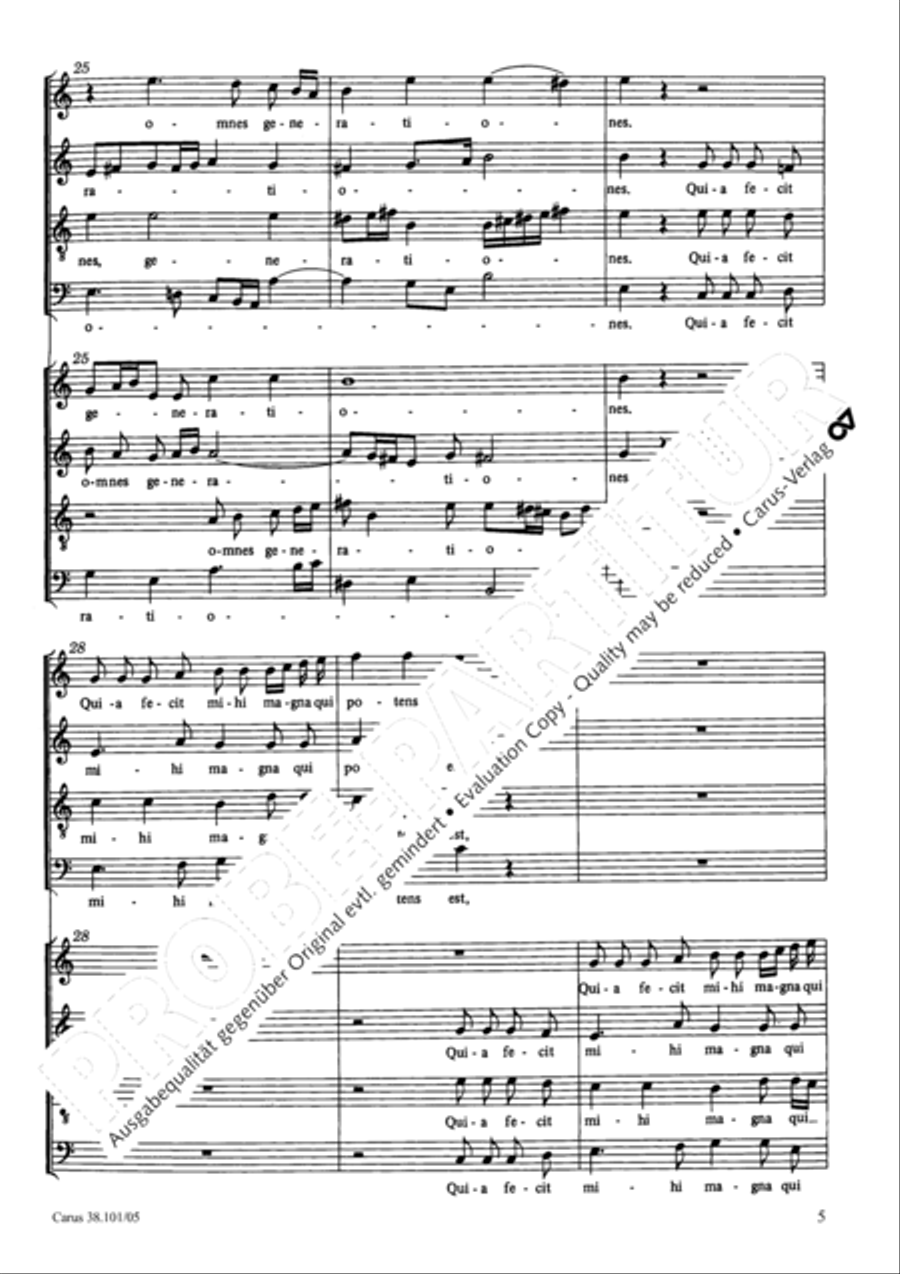Magnificat in C major Magnificat in C major 4-Part scores gallery preview page 6