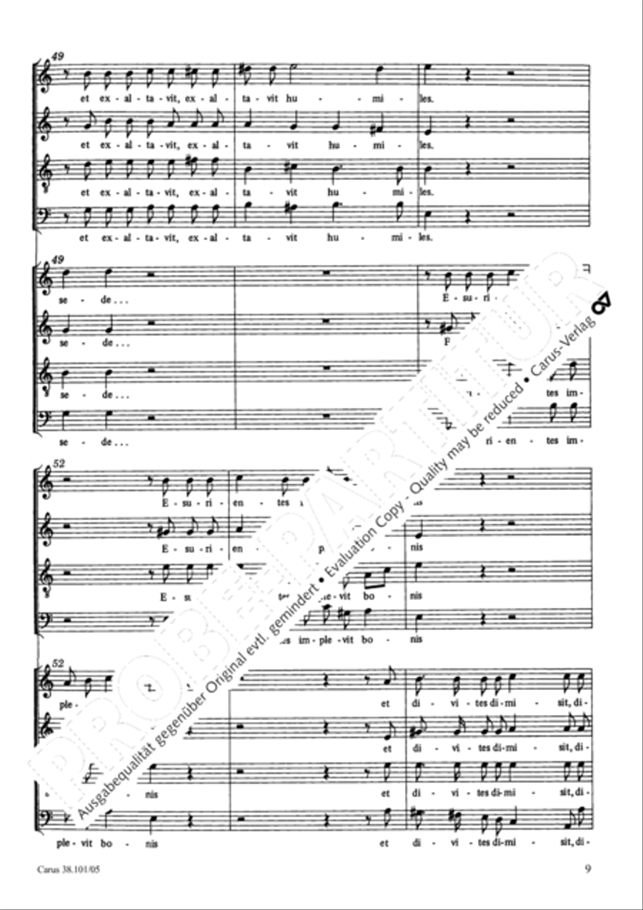 Magnificat in C major Magnificat in C major 4-Part scores gallery preview page 10