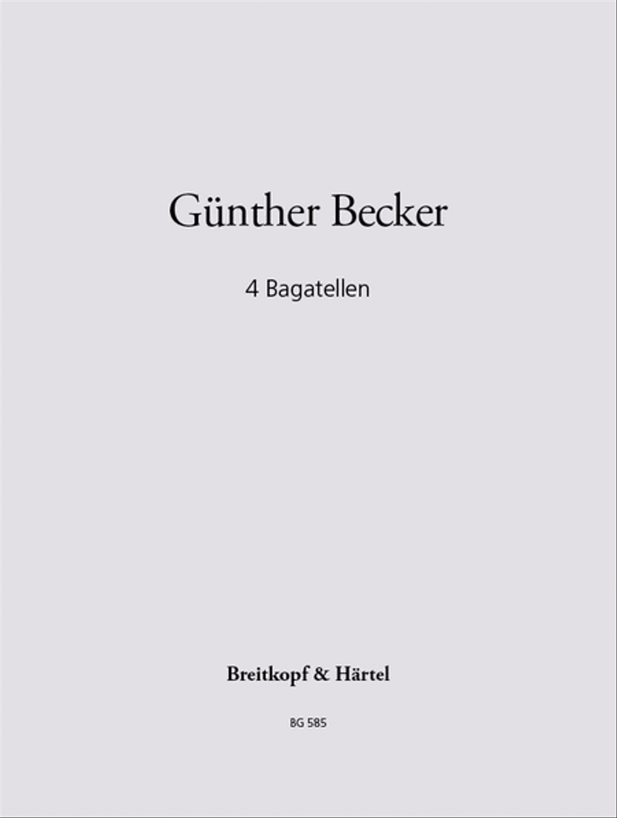 4 Bagatelles Piano Solo scores gallery preview page 1