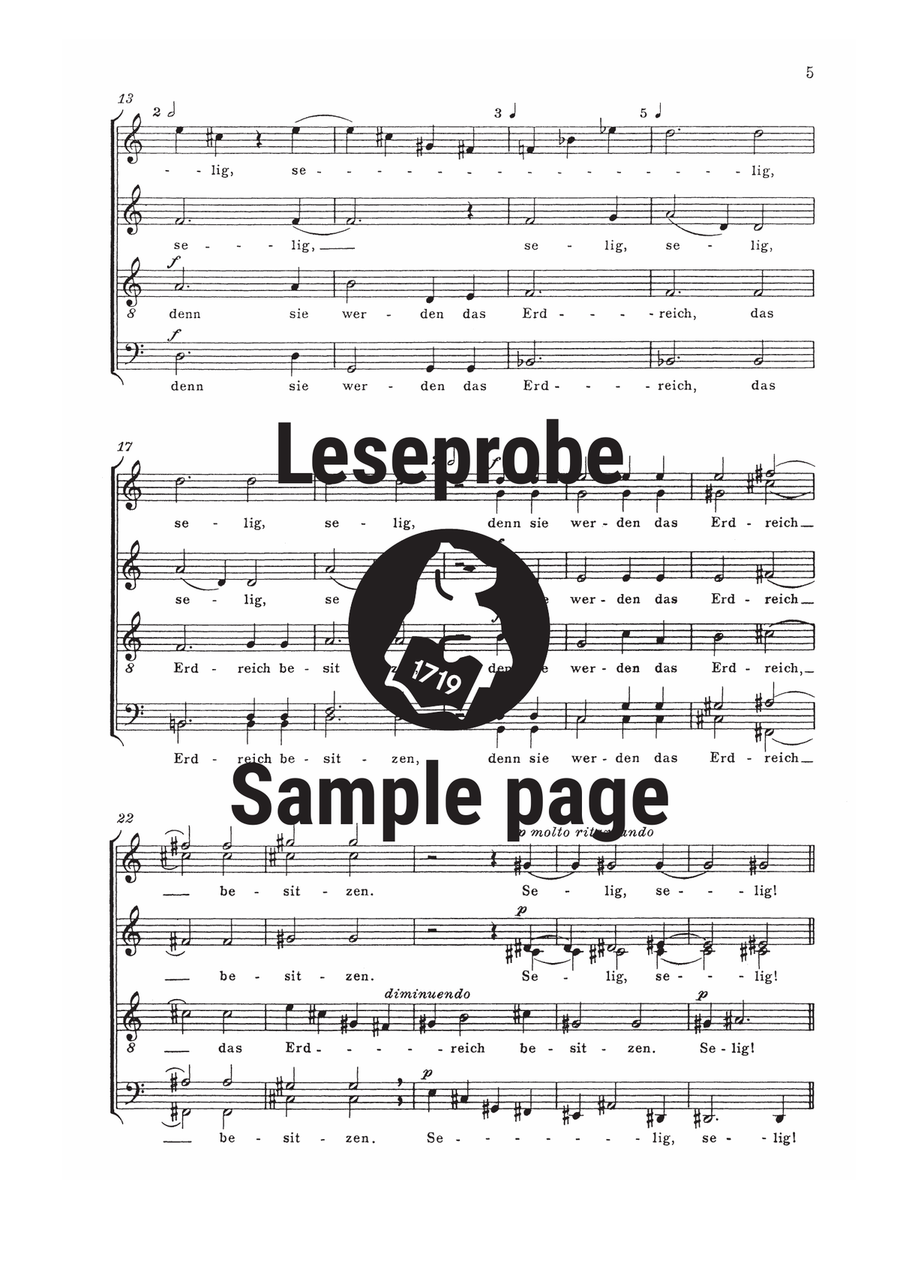 3 Seligpreisungen 3 Seligpreisungen A Cappella scores gallery preview page 5