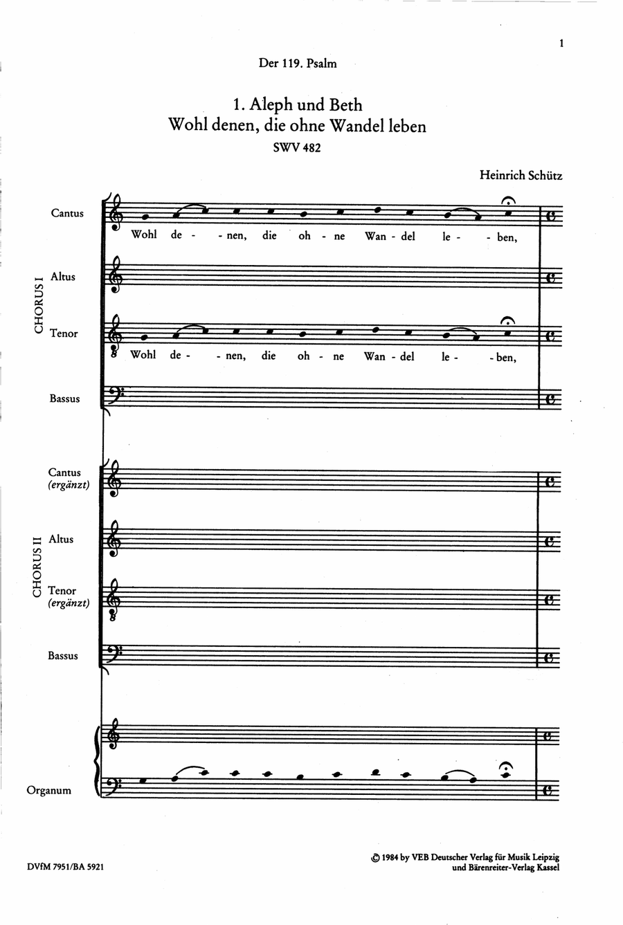Der Schwanengesang. Des Königs und Propheten Davids 119. Psalm A Cappella scores gallery preview page 2