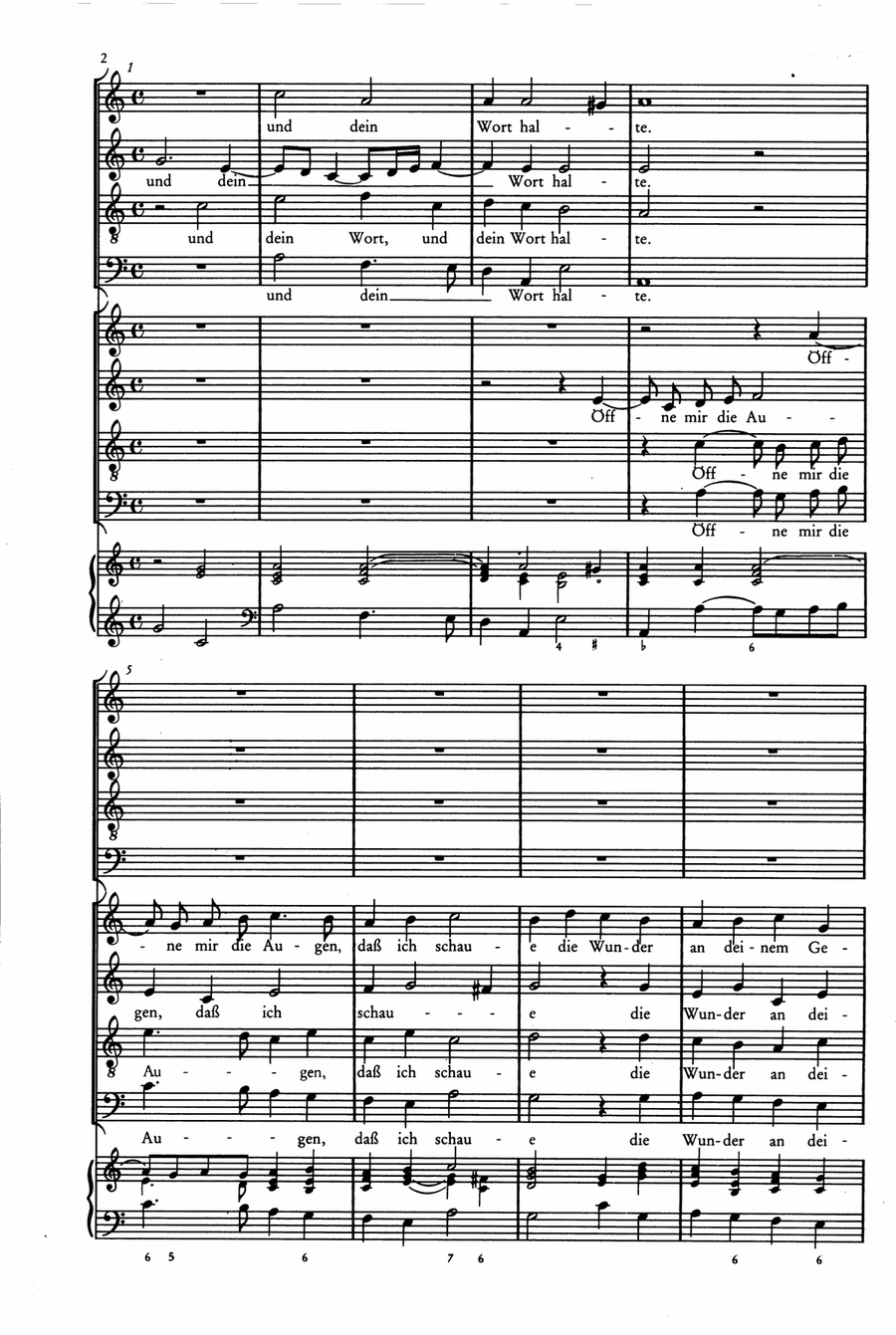 Der Schwanengesang. Des Königs und Propheten Davids 119. Psalm A Cappella scores gallery preview page 3