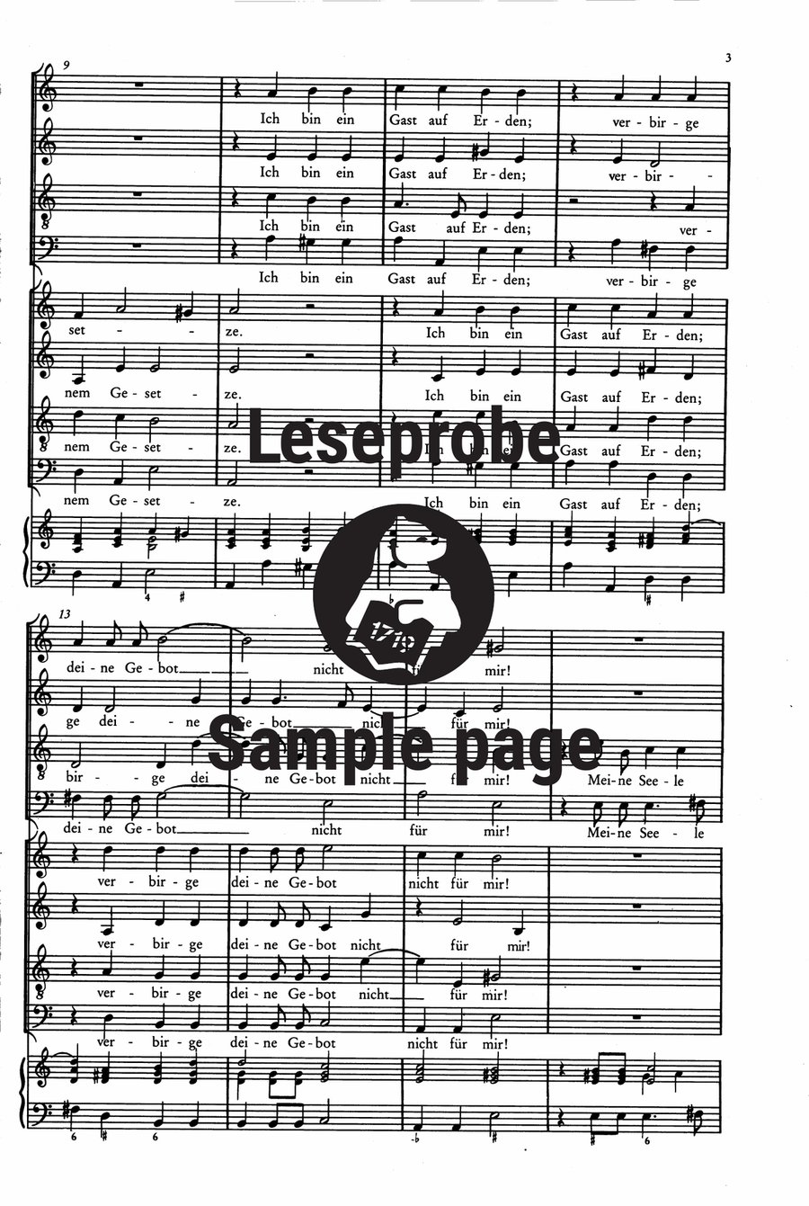 Der Schwanengesang. Des Königs und Propheten Davids 119. Psalm A Cappella scores gallery preview page 4