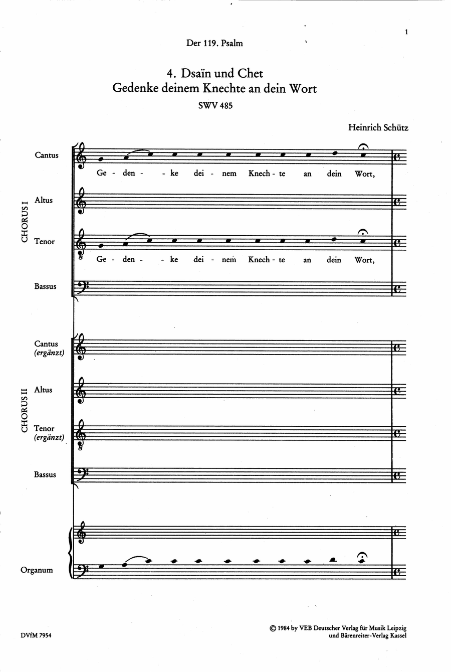 Der Schwanengesang. Des Königs und Propheten Davids 119. Psalm A Cappella scores gallery preview page 2