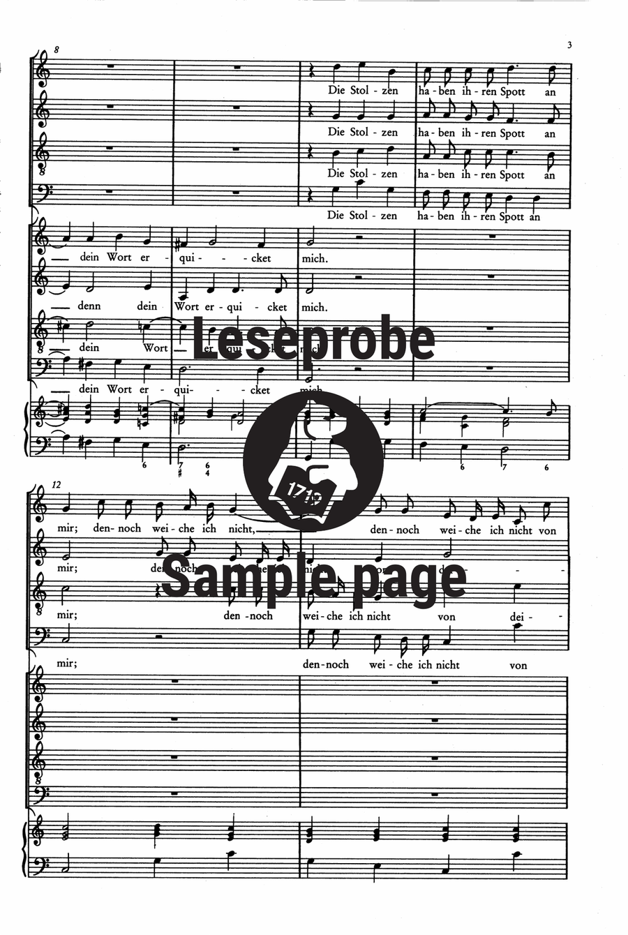 Der Schwanengesang. Des Königs und Propheten Davids 119. Psalm A Cappella scores gallery preview page 4