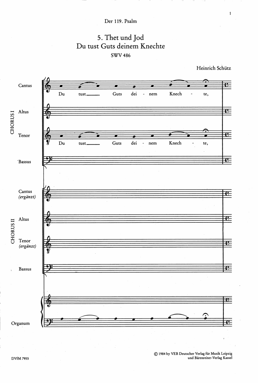 Der Schwanengesang. Des Königs und Propheten Davids 119. Psalm A Cappella scores gallery preview page 2