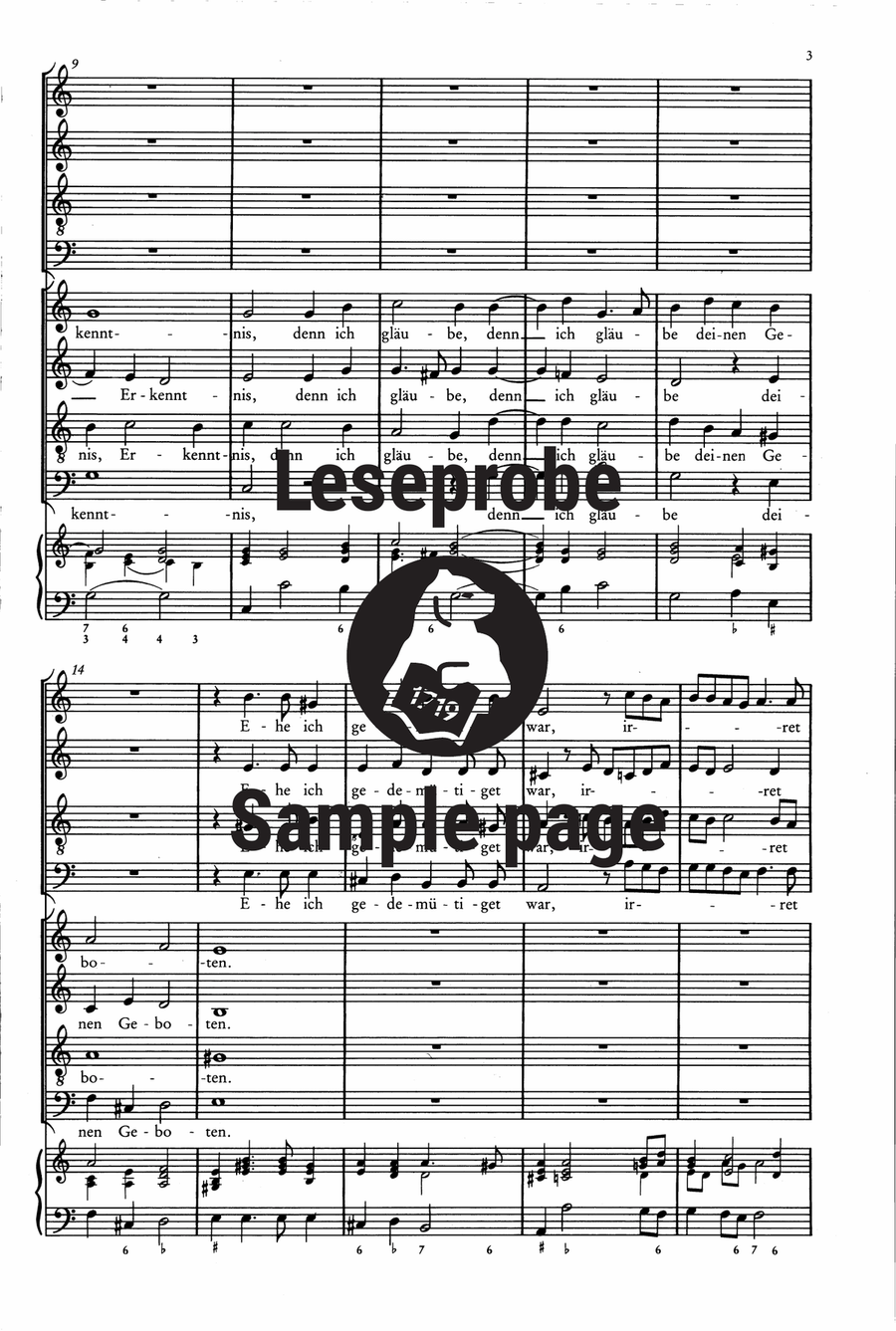 Der Schwanengesang. Des Königs und Propheten Davids 119. Psalm A Cappella scores gallery preview page 4