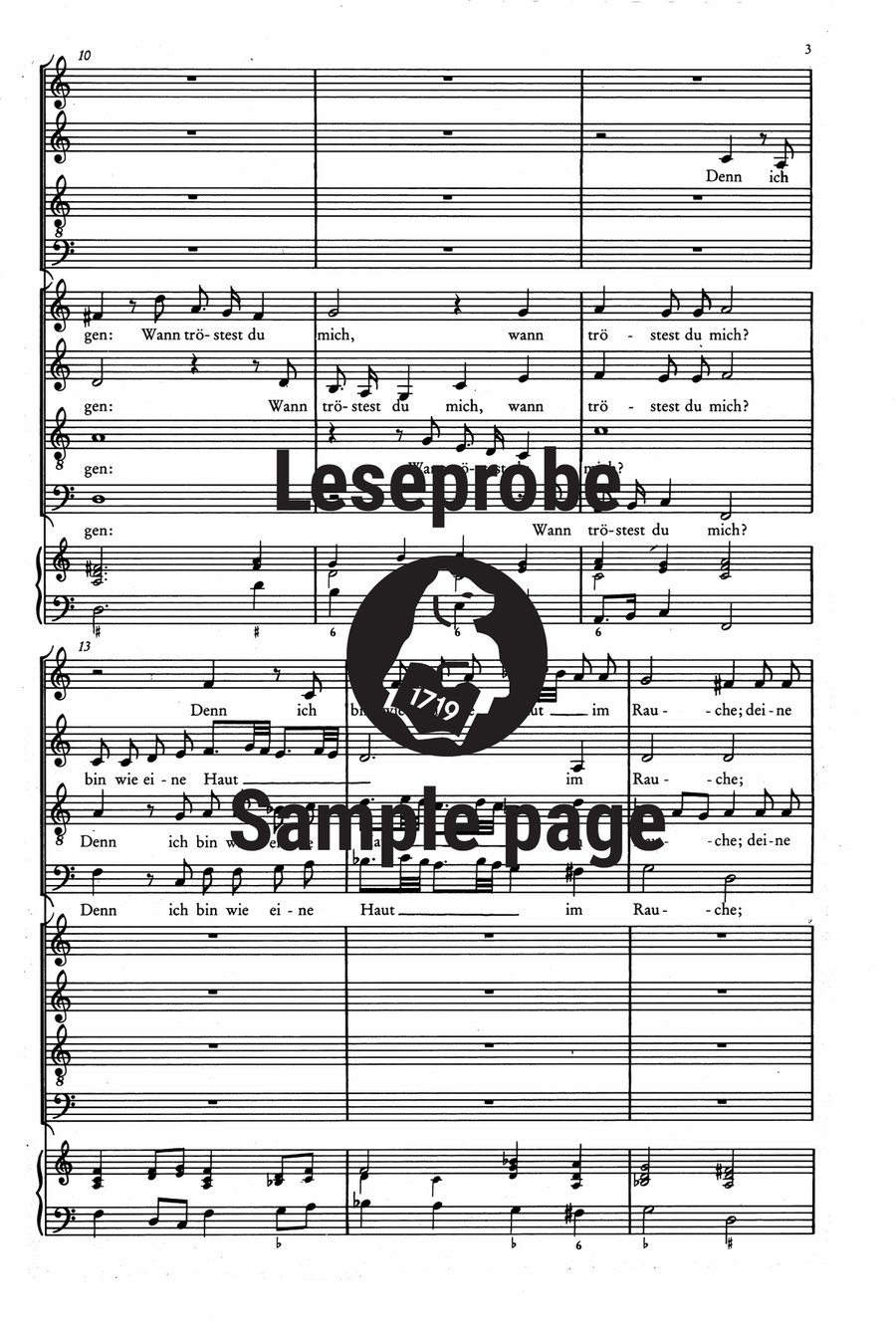 Der Schwanengesang. Des Königs und Propheten Davids 119. Psalm A Cappella scores gallery preview page 4
