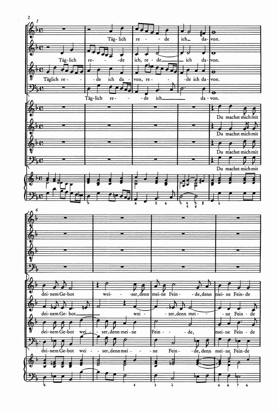 Der Schwanengesang. Des Königs und Propheten Davids 119. Psalm A Cappella scores gallery preview page 3