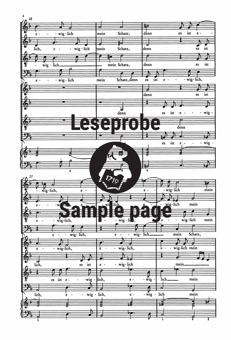 Der Schwanengesang. Des Königs und Propheten Davids 119. Psalm A Cappella scores gallery preview page 5