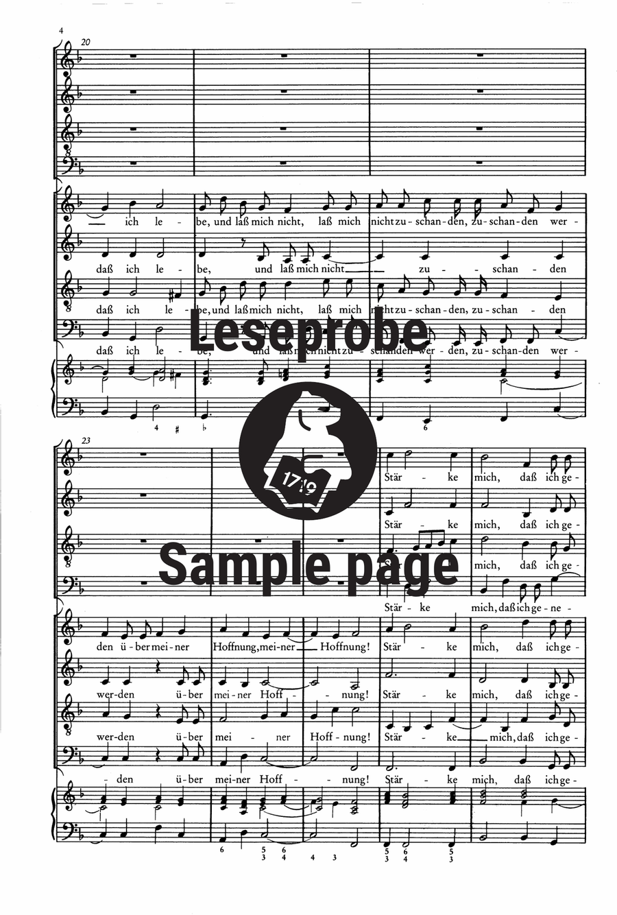 Der Schwanengesang. Des Königs und Propheten Davids 119. Psalm A Cappella scores gallery preview page 5