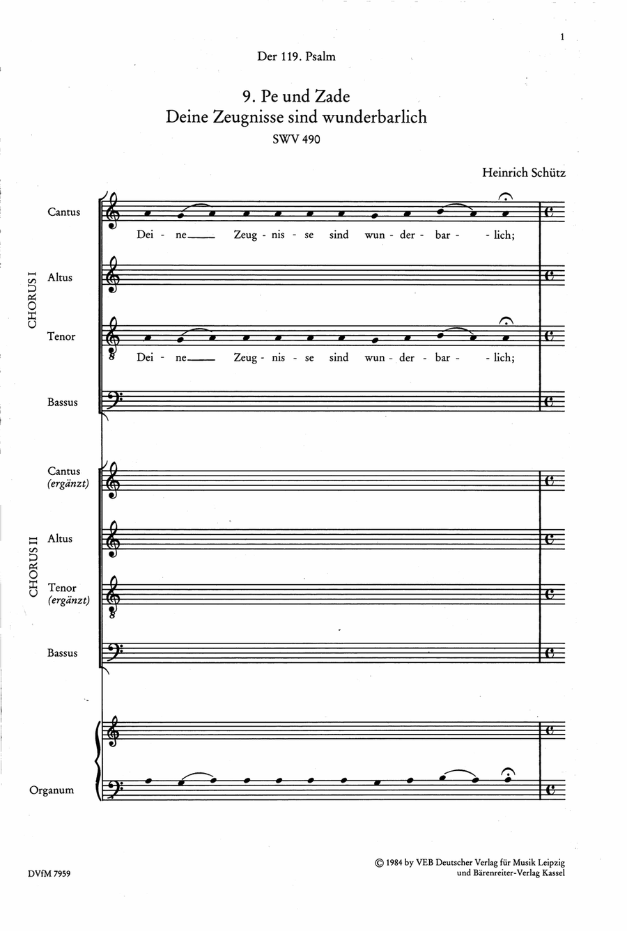 Der Schwanengesang. Des Königs und Propheten Davids 119. Psalm A Cappella scores gallery preview page 2