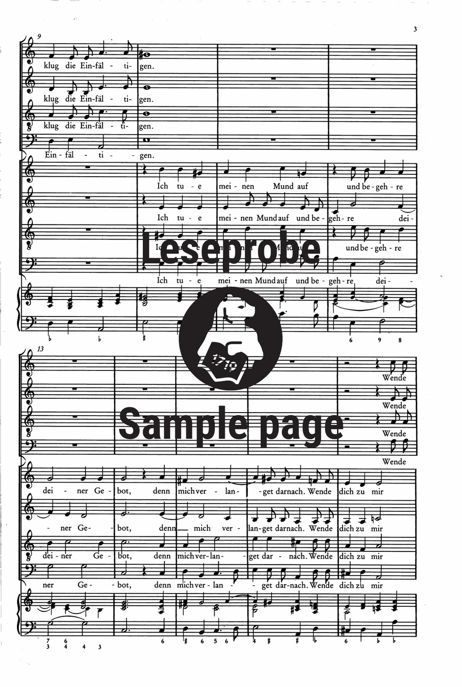Der Schwanengesang. Des Königs und Propheten Davids 119. Psalm A Cappella scores gallery preview page 4