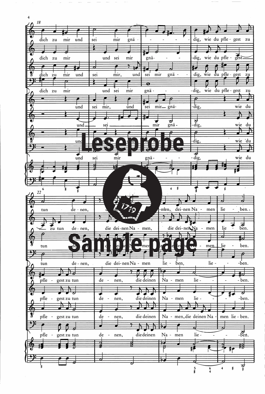Der Schwanengesang. Des Königs und Propheten Davids 119. Psalm A Cappella scores gallery preview page 5