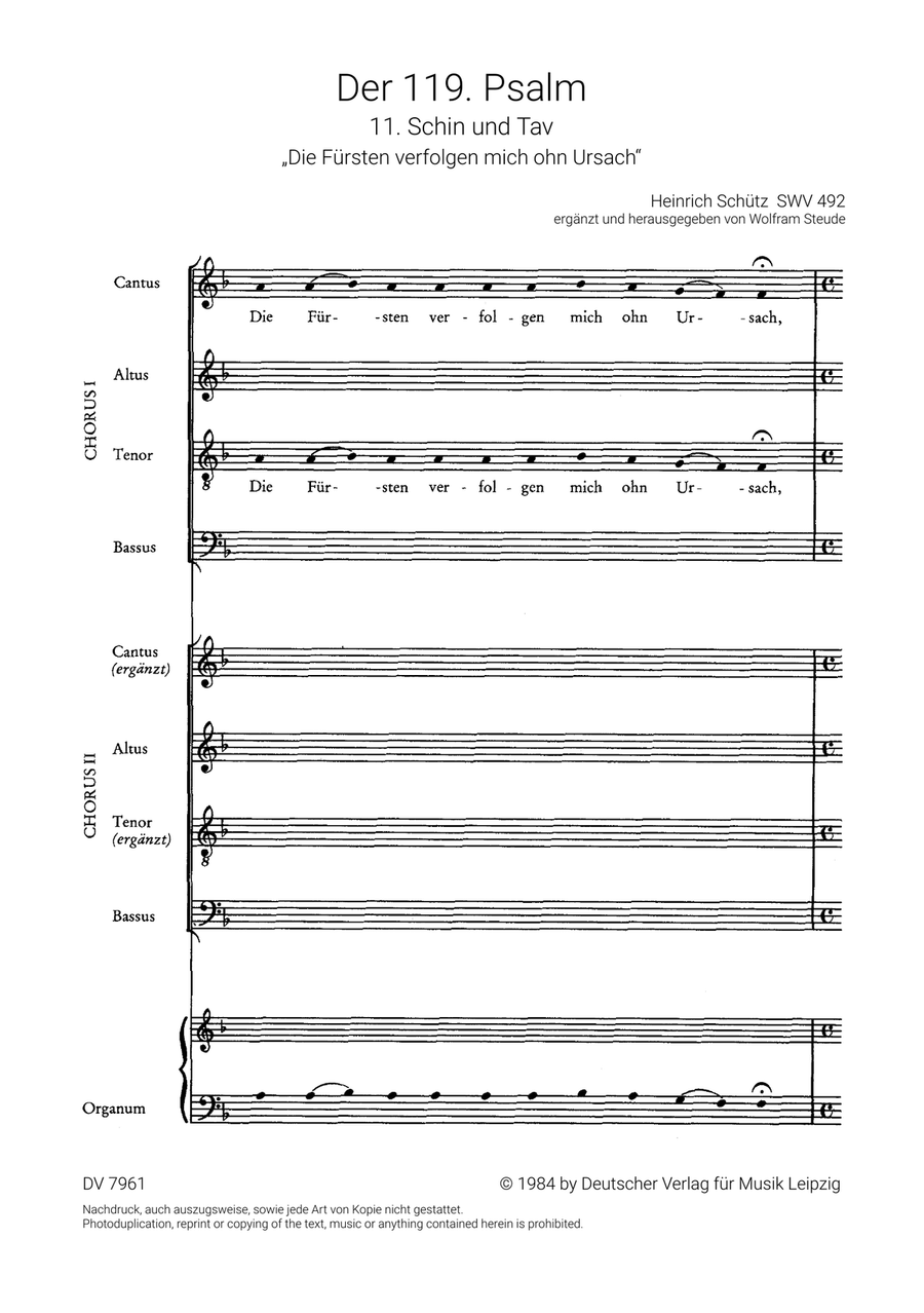 Der Schwanengesang. Des Königs und Propheten Davids 119. Psalm A Cappella scores gallery preview page 2