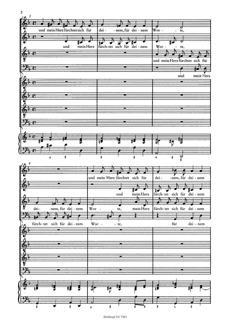 Der Schwanengesang. Des Königs und Propheten Davids 119. Psalm A Cappella scores gallery preview page 3