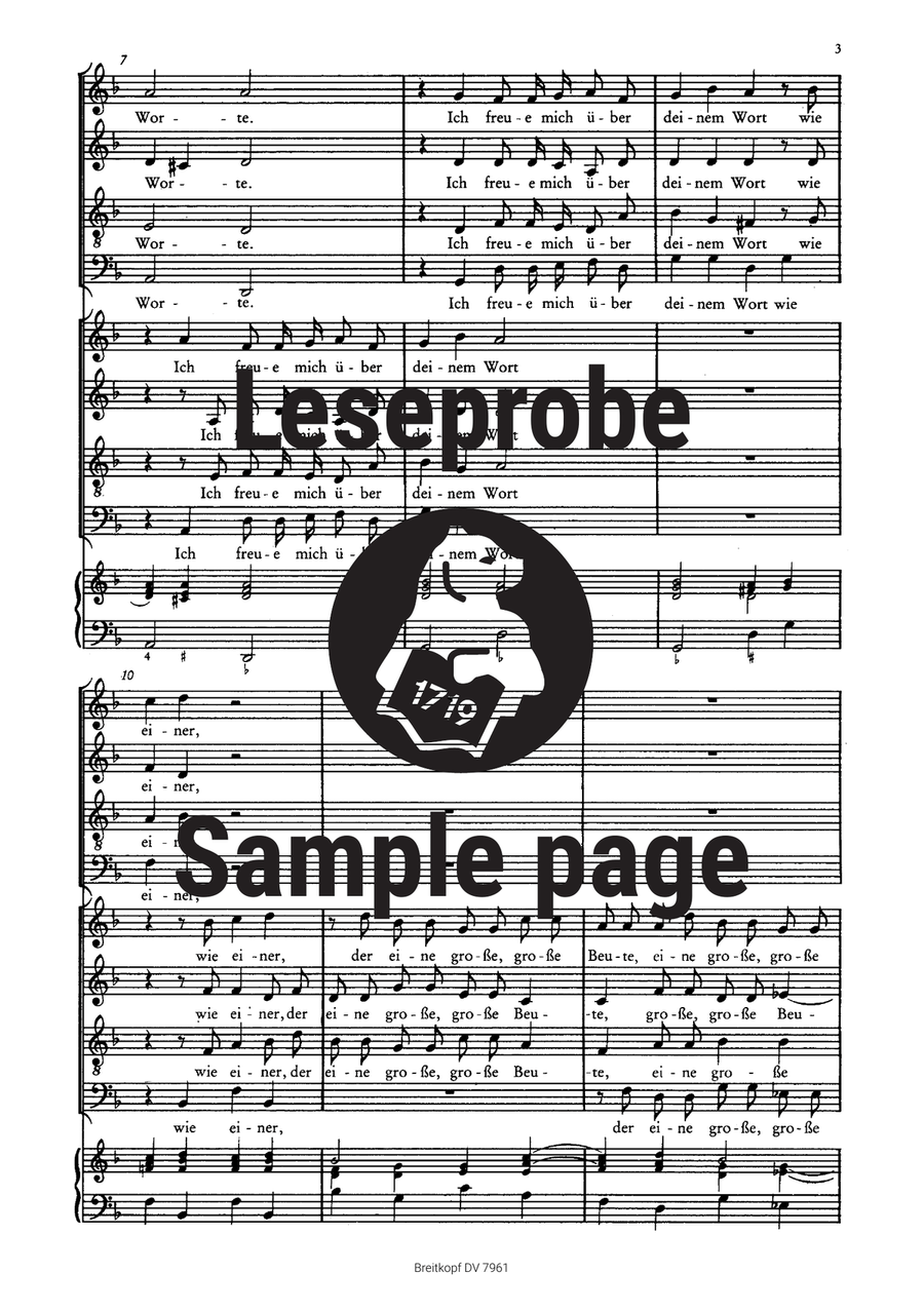 Der Schwanengesang. Des Königs und Propheten Davids 119. Psalm A Cappella scores gallery preview page 4