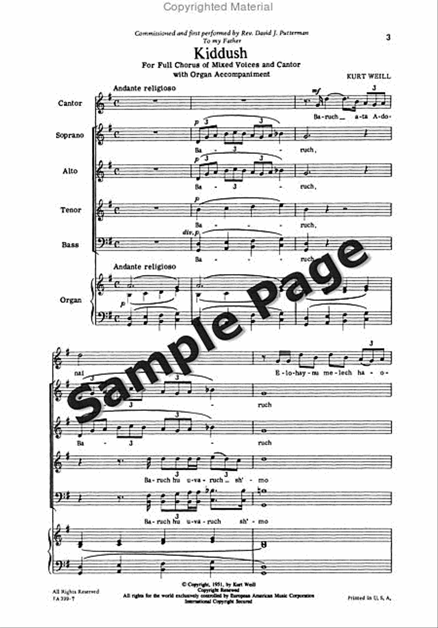 Kiddush Kiddush Mixed Choir scores gallery preview page 4