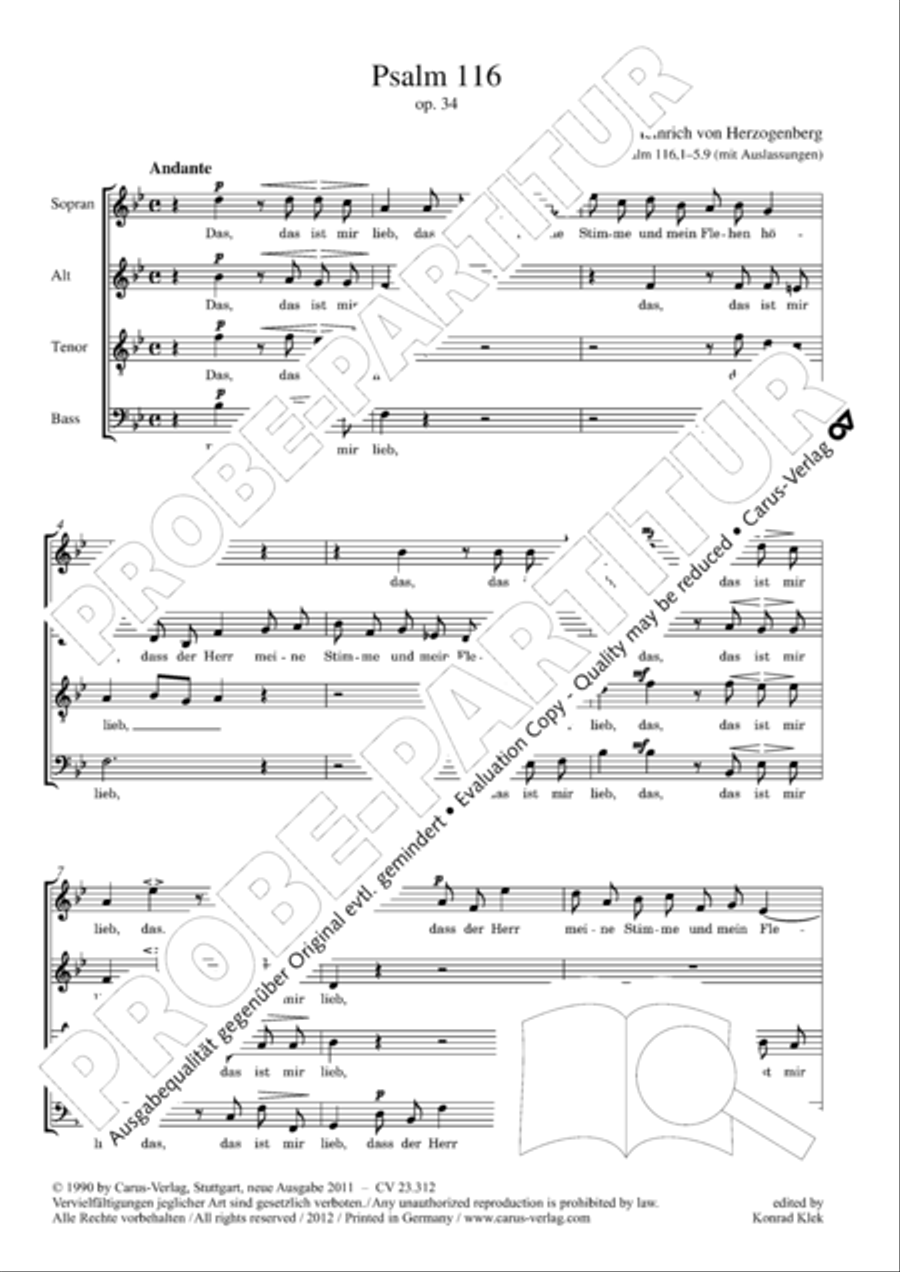 Psalm 116 Psalm 116 4-Part scores gallery preview page 4