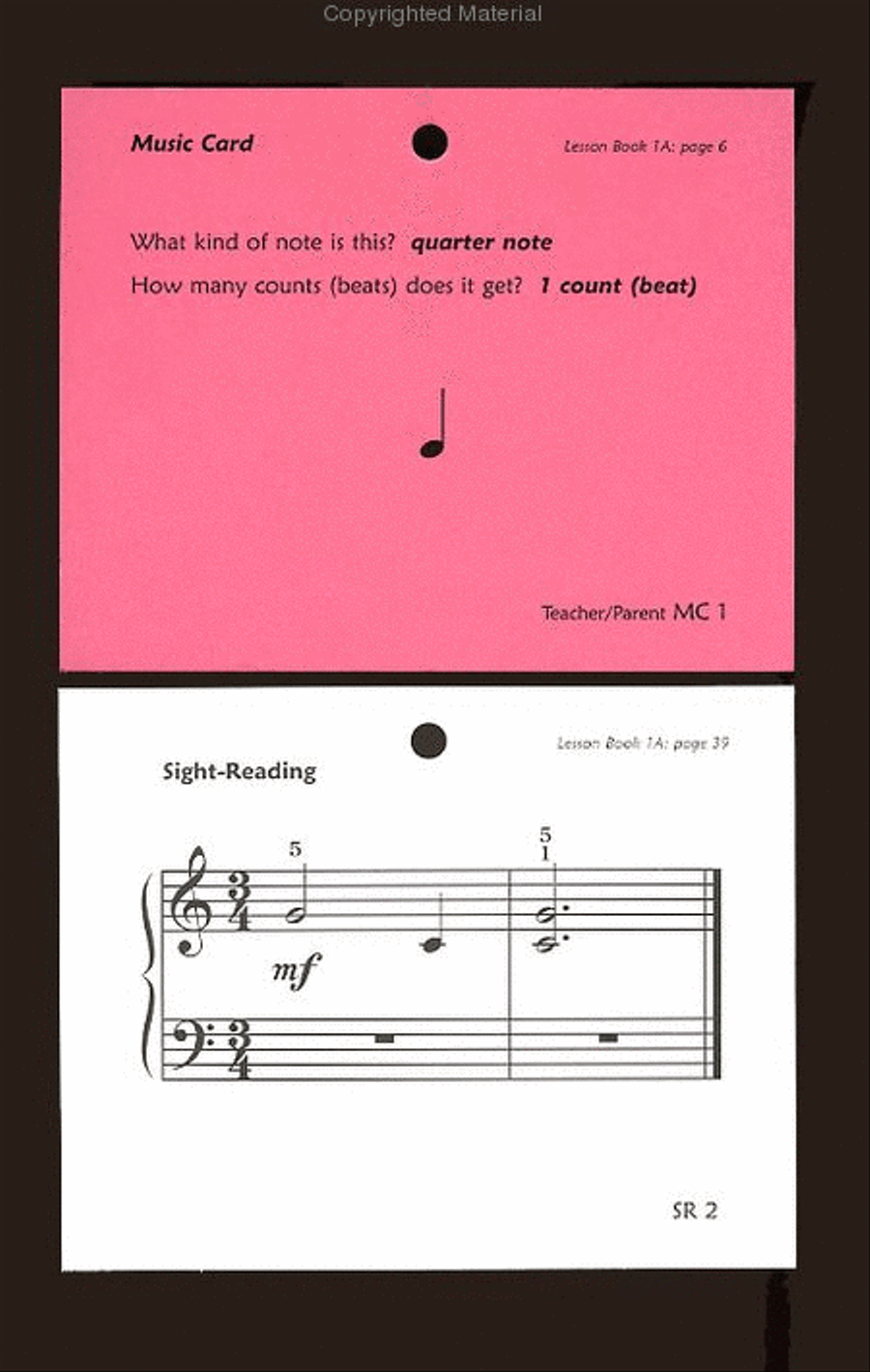 Alfred's Premier Piano Course: Flash Cards Level 1A Piano Method scores gallery preview page 3