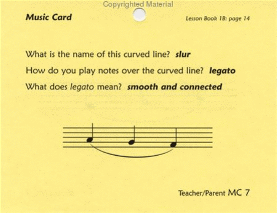 Alfred's Premier Piano Course: Flash Cards Level 1B Piano Method scores gallery preview page 2