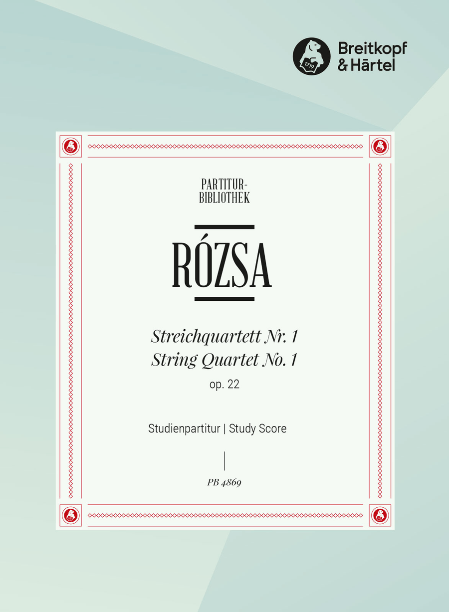 String Quartet No. 1 Op. 22 String Quartet scores gallery preview page 1