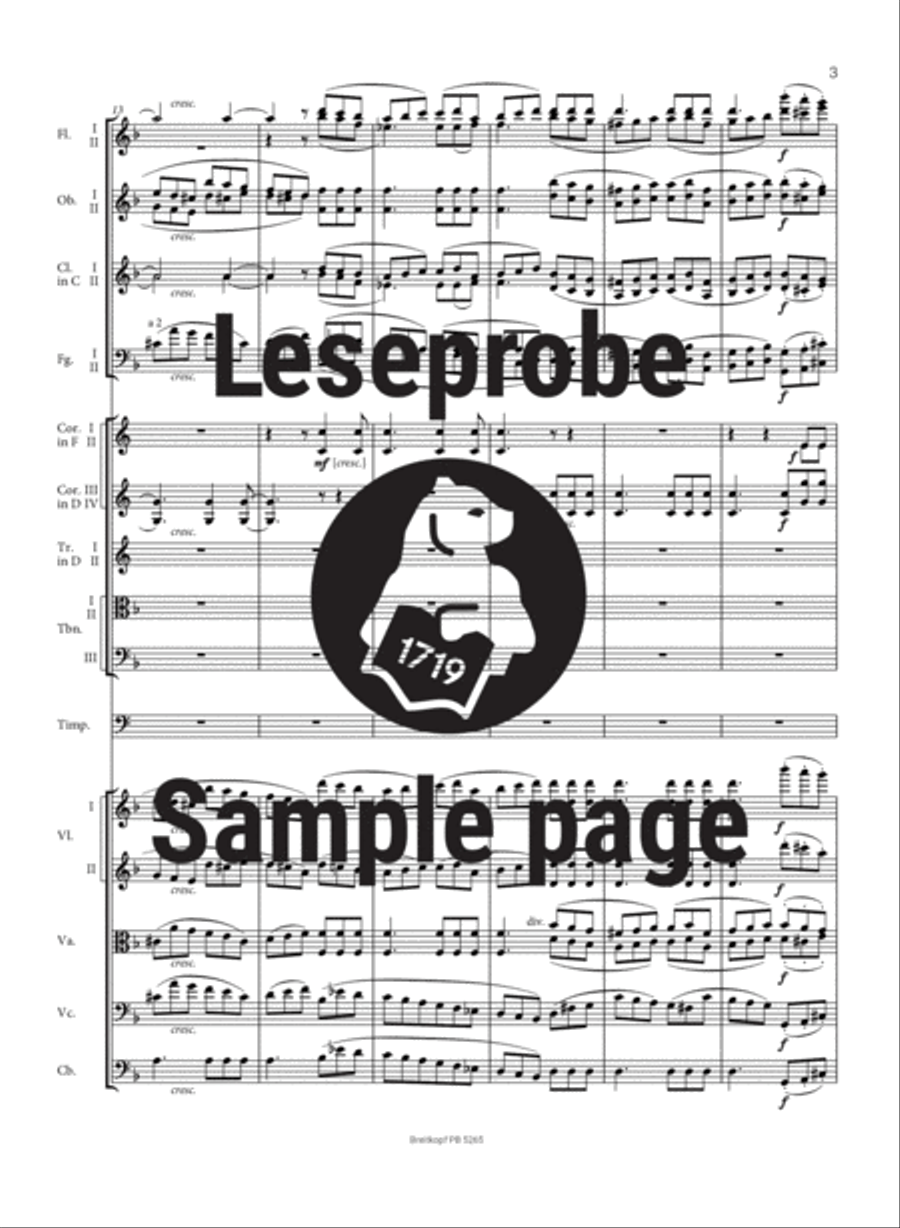 Symphony No. 4 in D minor Op. 120 Study Score scores gallery preview page 4