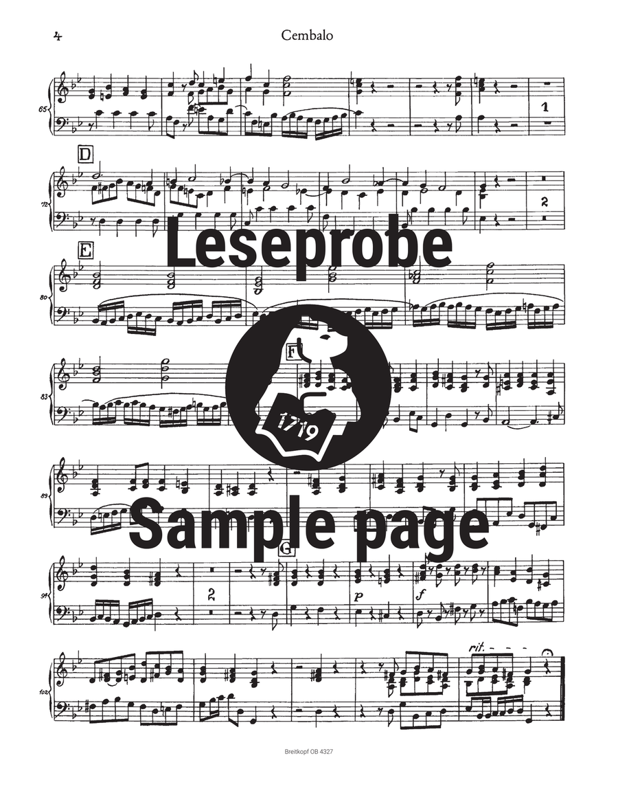 Overture (Suite) in G minor BWV 1070 Orchestra scores gallery preview page 4