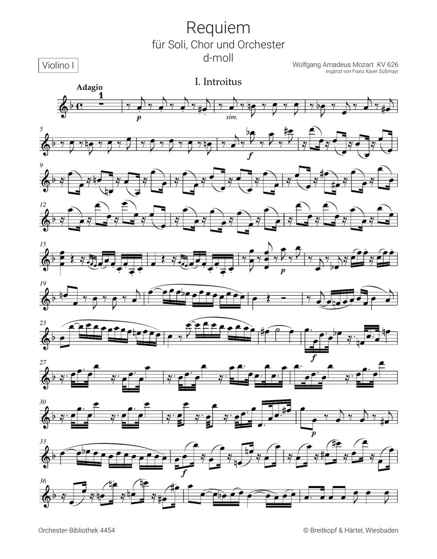 Requiem in D minor K. 626 4-Part scores gallery preview page 2