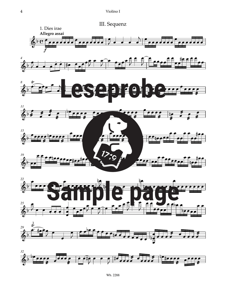 Requiem in D minor K. 626 4-Part scores gallery preview page 4
