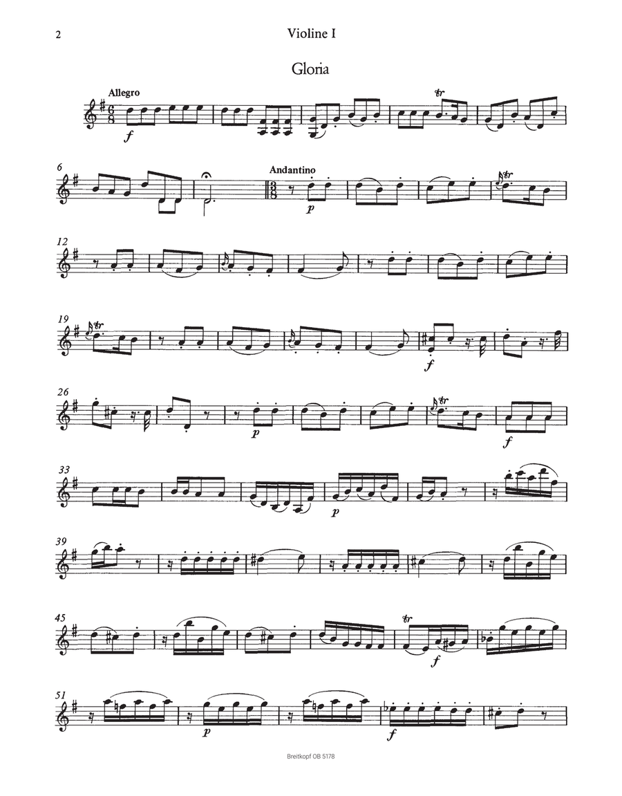 Missa brevis in G K. 140 (App. C 1.12) 4-Part scores gallery preview page 3