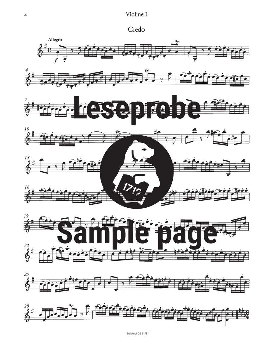 Missa brevis in G K. 140 (App. C 1.12) 4-Part scores gallery preview page 4