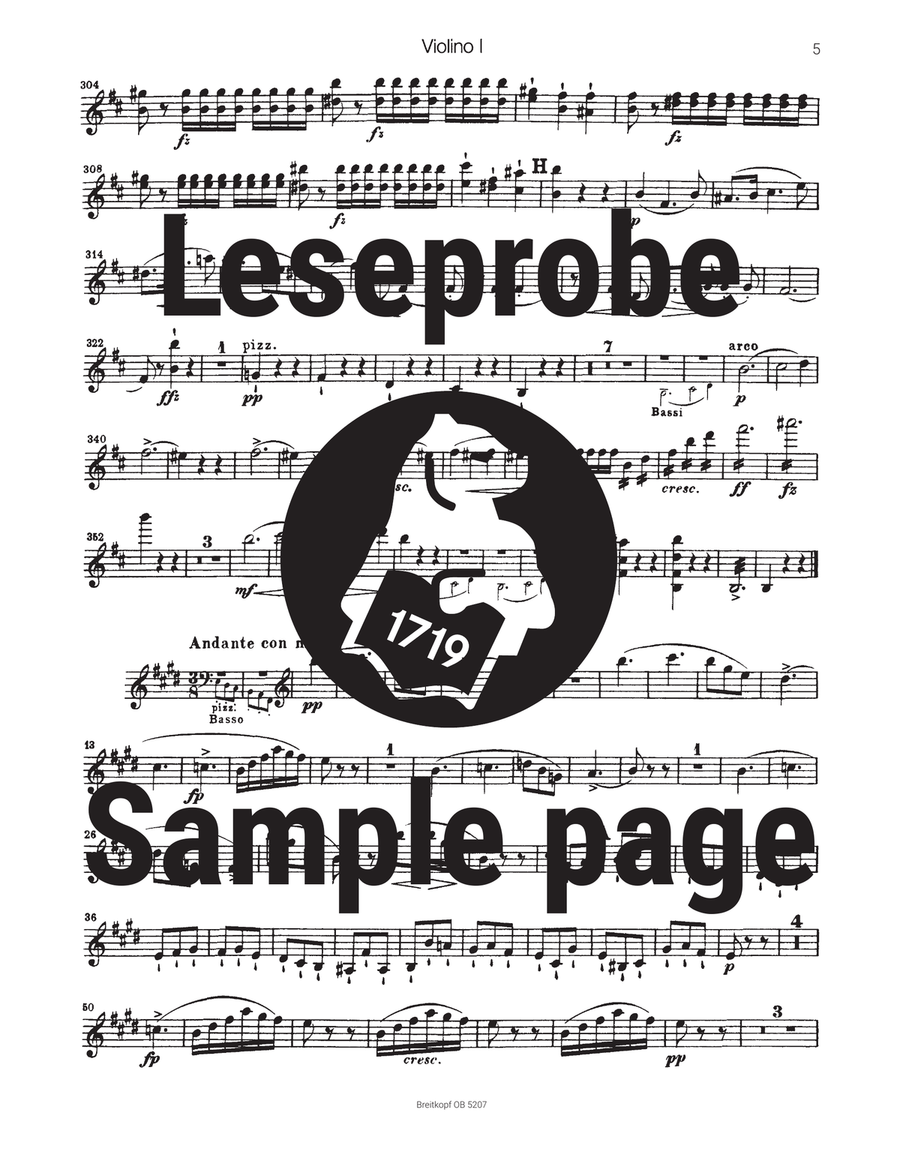 Symphony No. 7 in B minor D 759 Orchestra scores gallery preview page 5